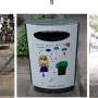 Rubbish bins designed with children’s drawings rejected by residents