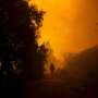 Wind-fanned wildfire burning out of control near Los Angeles