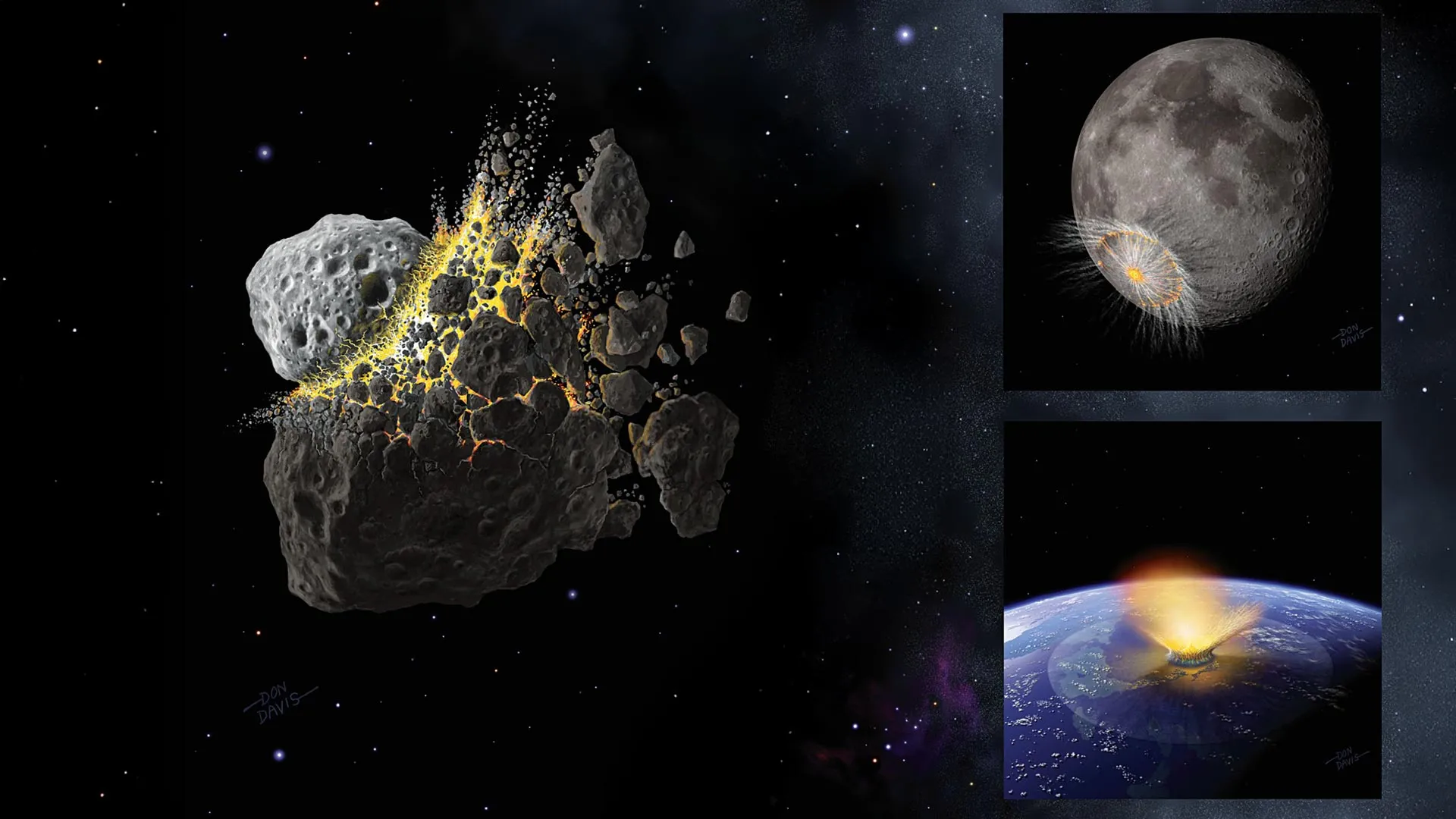 A shattered asteroid may have bombarded Earth 800 million years ago